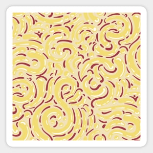 Modern Vibrant Abstract Paisley Magnet